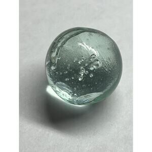 Vintage handblown glass marble. Clear. Bubbles. Man Made